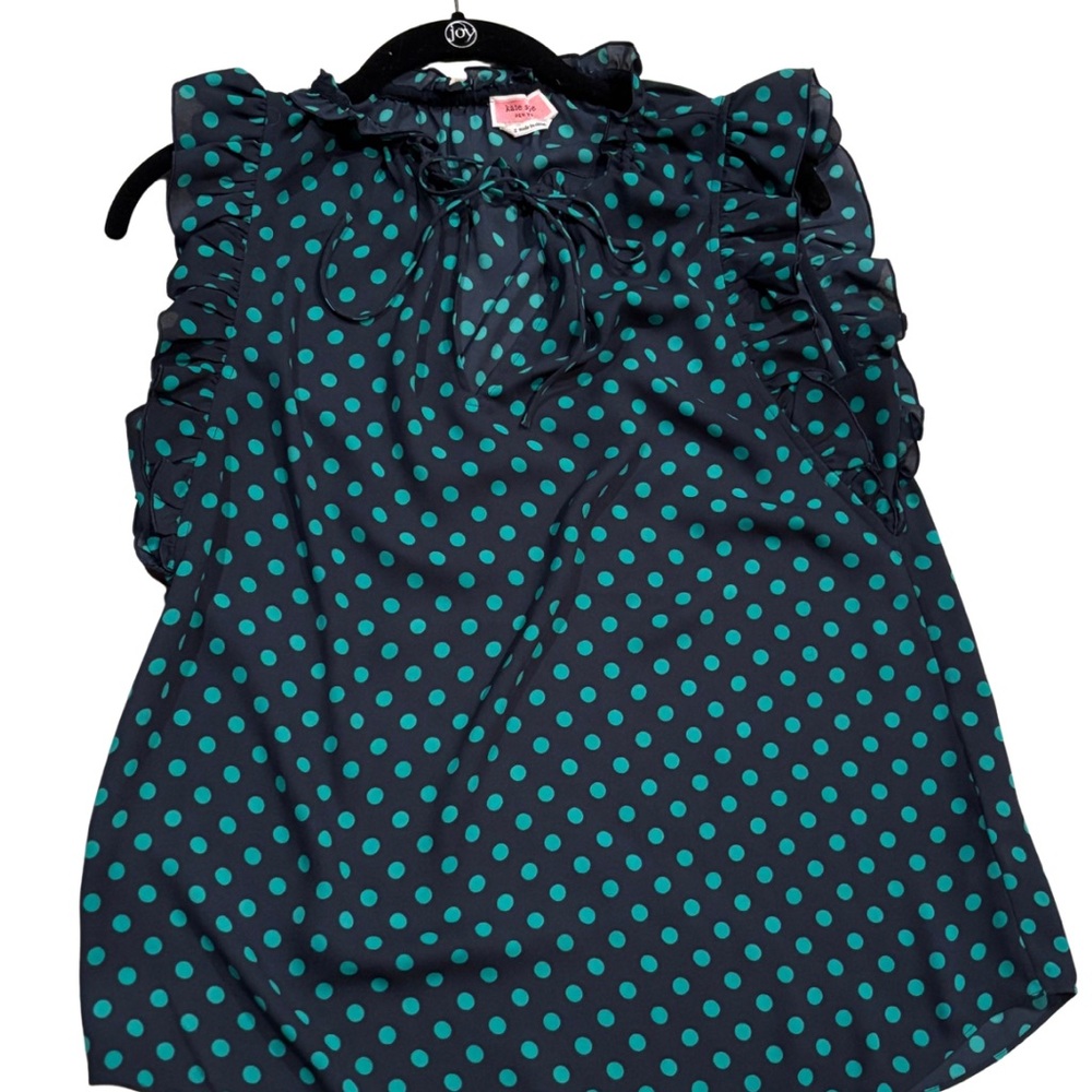 Kate Spade Dot Ruffle Sleeve Top